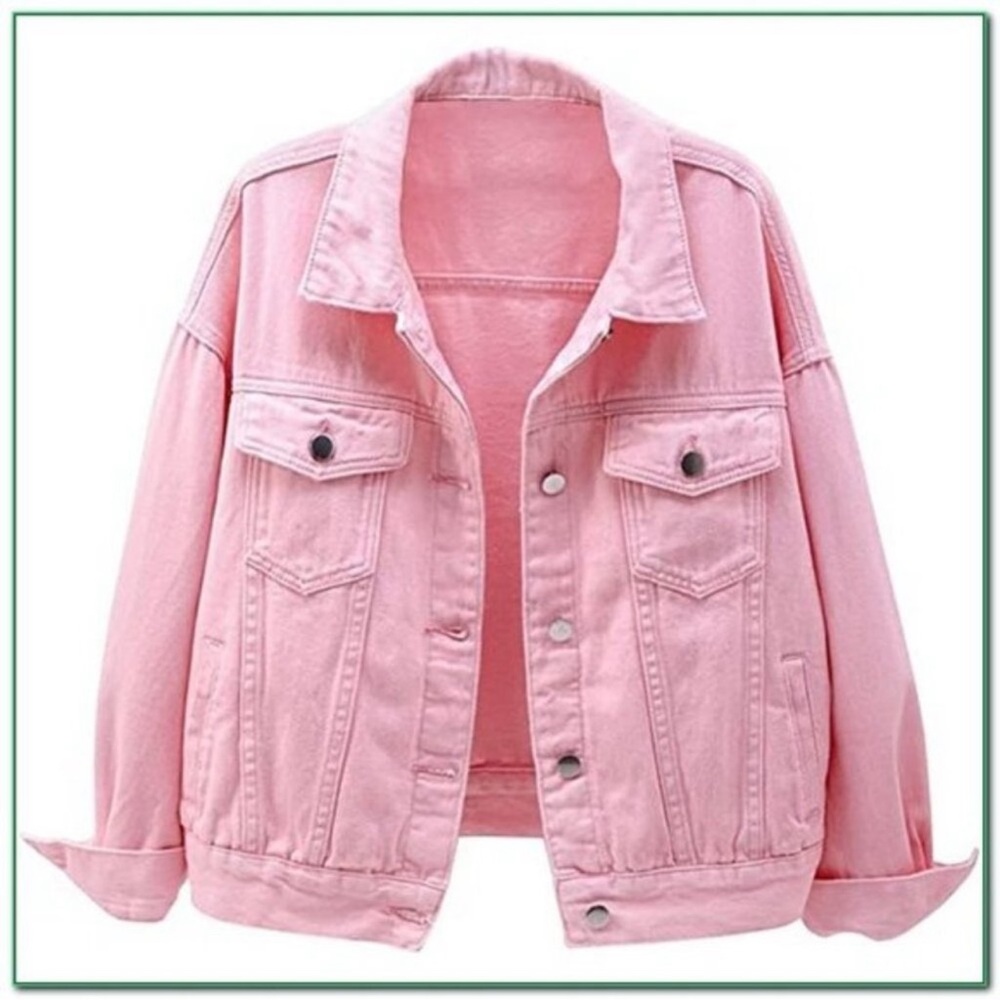 𝅺WOMEN'S Denim Jean Jacket, Pink
